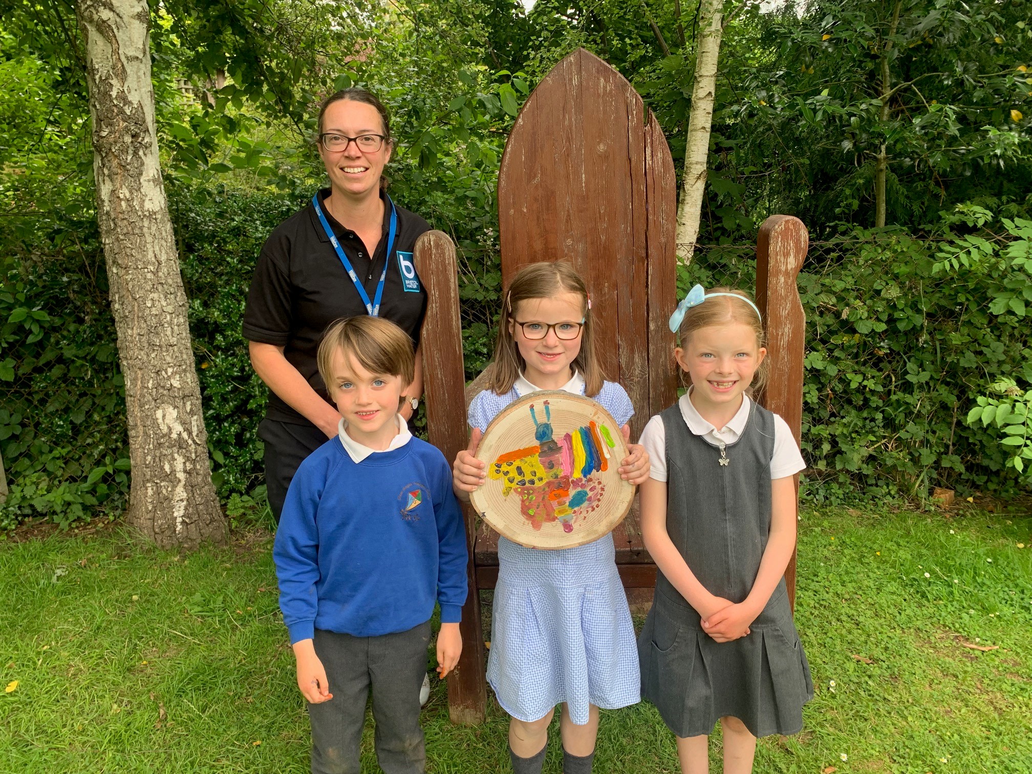 Chew Magna Primary decorate new playground at Chew Valley Lake