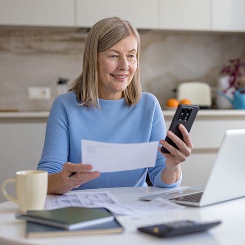 Woman Paying bill online