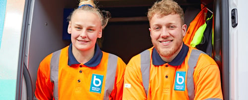 2 Bristol Water staff smiling