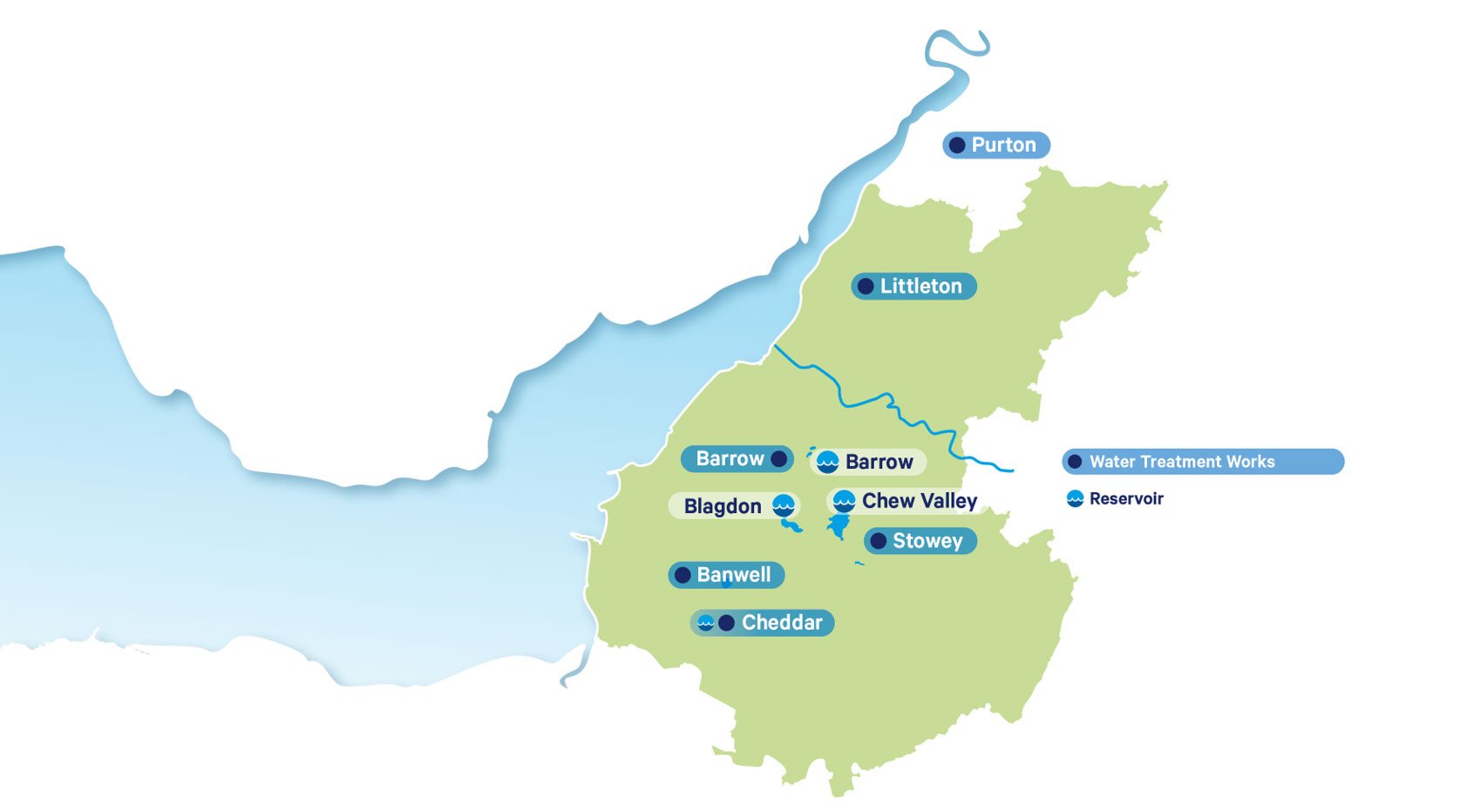 Bristol Water supply map