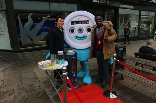 Peter the Meter’s guest appearance at Clifton fountain launch