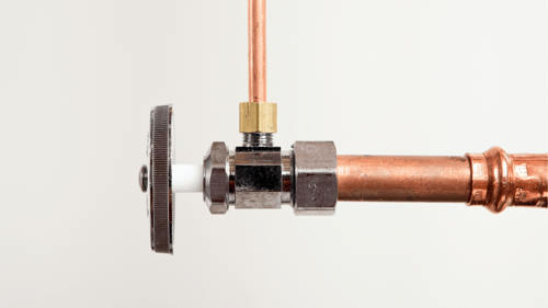 A brass pipe