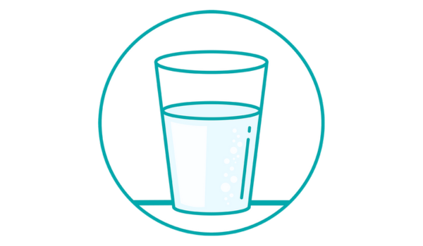 Icon of a cloudy glass of water