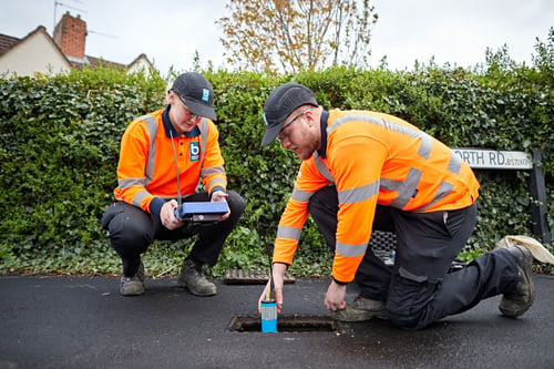 Bristol Water works making a supply disconnection