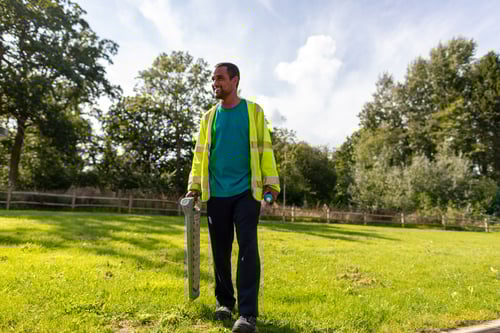 Bristol Water employee preparing for work