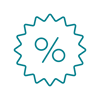 image of a percentage saving sign