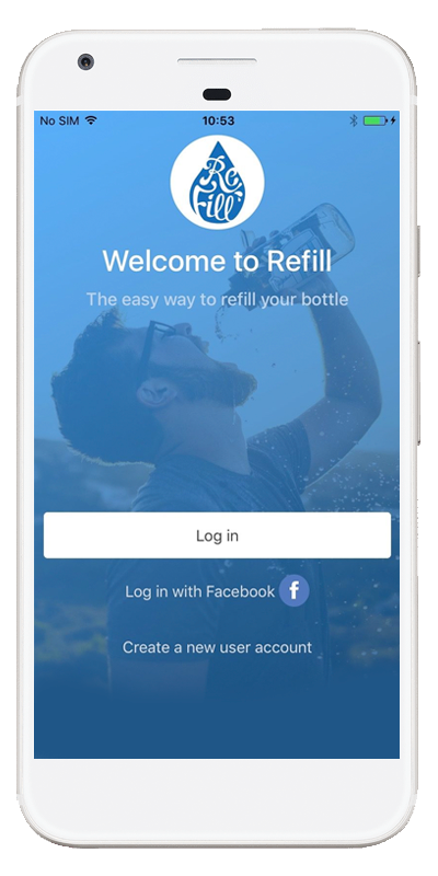 phone showing the Refill app