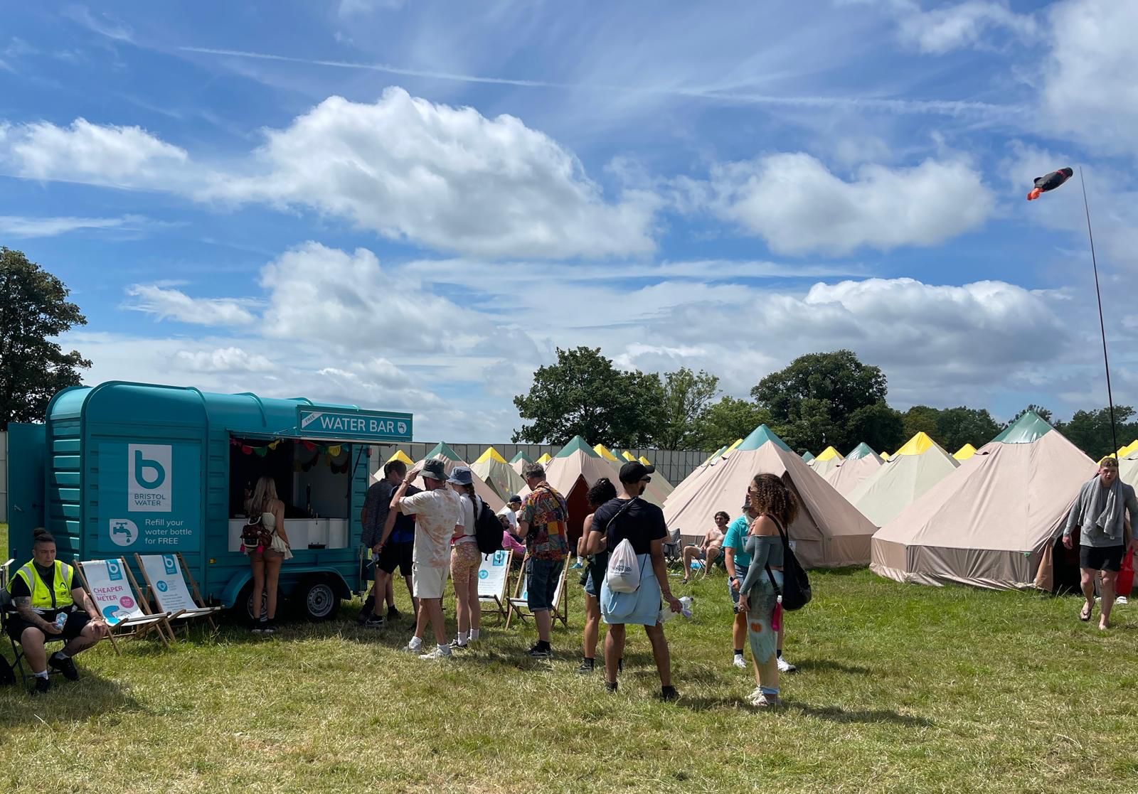 Bristol Water’s Water Bar provided 6,000 litres at Glastonbury to tackle single-use plastics